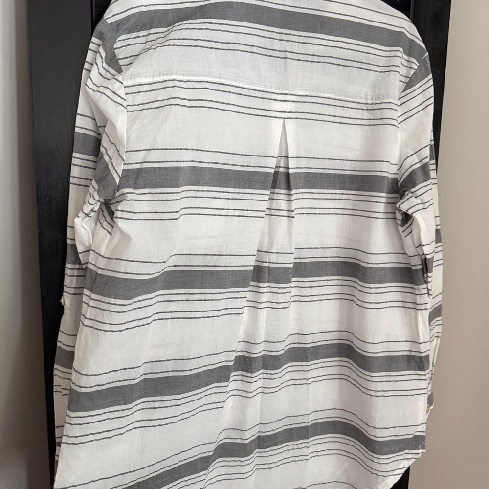 Matilda Jane x Joanna Gaines Striped Cotton Button Down Shirt Women Size L - Picture 10 of 10